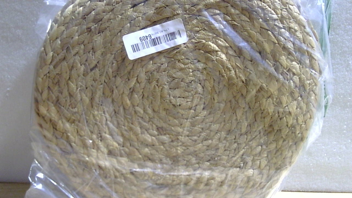 Aofmee Pack 10 Manteles Individuales Redondos 30 cm de Ratán y Jacinto de Agua Natural – Estilo Bohemio Rústico para Mesa
