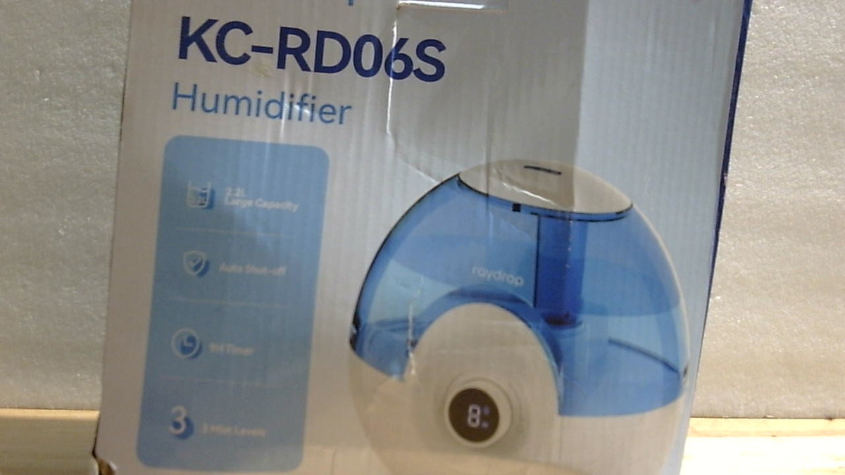 USADO-Humidificador Raydrop 2.2L Vapor Frío | Silencioso 26dB | 30 Horas | Temporizador + Luz Nocturna | Bebés y Plantas | 1 Unidad