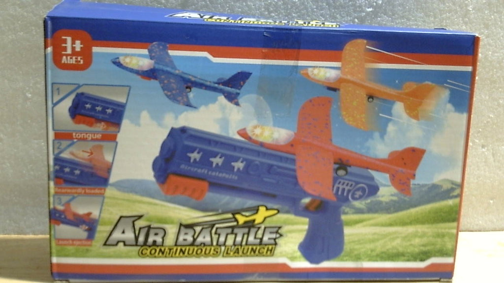LJZJ Aviones Planeadores LED con Catapulta – Paquete de 3, 2 Modos de Vuelo, Juguete Exterior para Niños +3 Años
