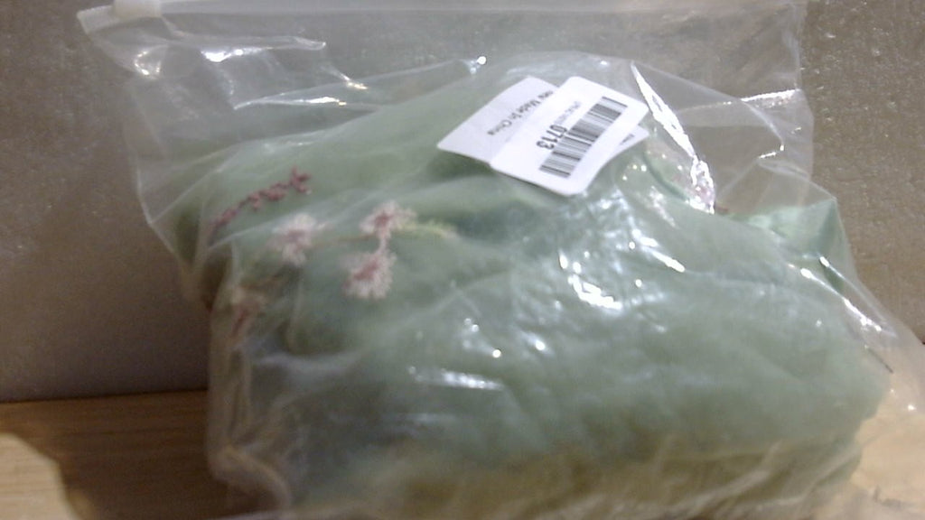 Vestido Primer Cumpleaños Bebé Niña – Hada Tutú con Bordado Floral, Body Manga Larga, Verde Salvia, 6-12 Meses