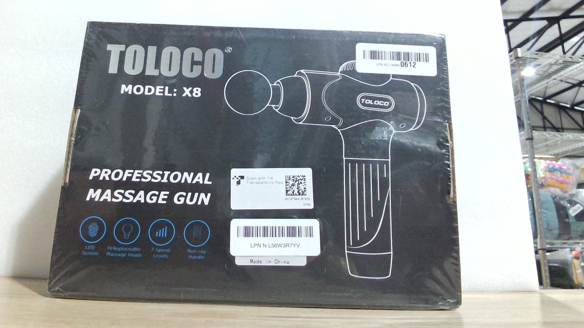 Pistola de Masaje Profesional Toloco X8 – Masajeador de Percusión Muscular, Recargable, para Recuperación y Alivio de Tensiones