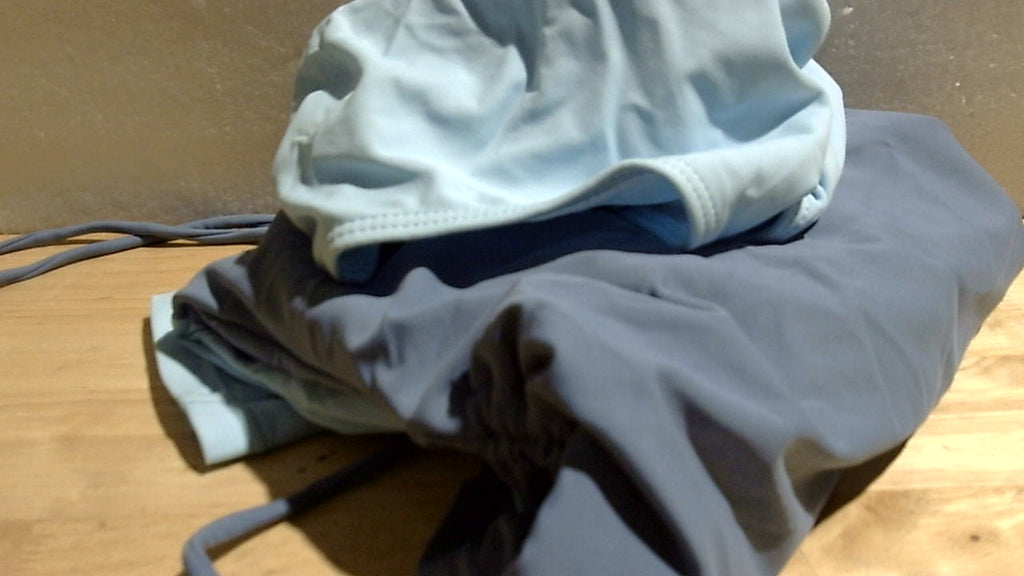 Traje de Baño 2 Piezas FoWear para Niñas – Protección Anti-Erupciones, Manga Larga y Fruncido Lateral para Adolescentes 12–14 Años