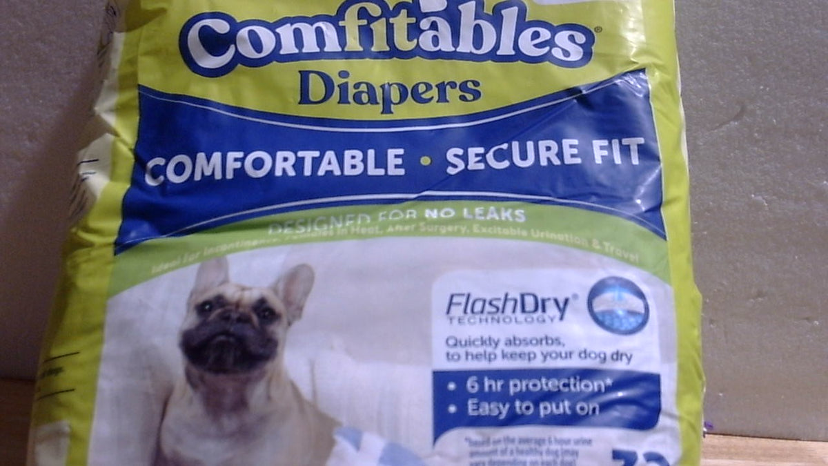 Pañales desechables para perros Hartz, talla M, paquete de 32 unidades, ajuste cómodo y seguro, fáciles de poner.