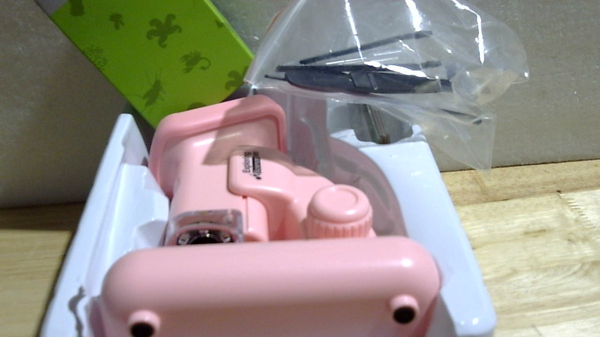 COLOR ROSADO-Microscopio 1200X para niños, microscopio digital 2 en 1 de mano y de escritorio con kit científico de 9 portaobjetos, microscopio portátil con pantalla HD y grabación de video, juguetes educativos STEM