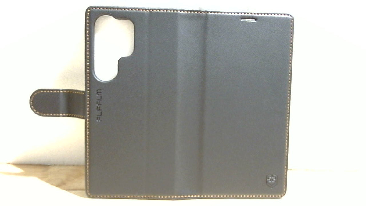 Funda tipo cartera FLIPALM para Samsung Galaxy S25 Ultra, tarjetero con bloqueo RFID, funda protectora a prueba de golpes con soporte tipo folio de piel sintética para Galaxy S25 Ultra (Negro)