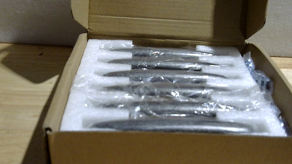 Goo-Ki Paquete de 6 Tiradores para cajones y gabinetes de níquel envejecido, 5.04'' c-c Tiradores de hierro antiguos/vintage para cómodas y cajones, herrajes de cocina de aleación de zinc macizo