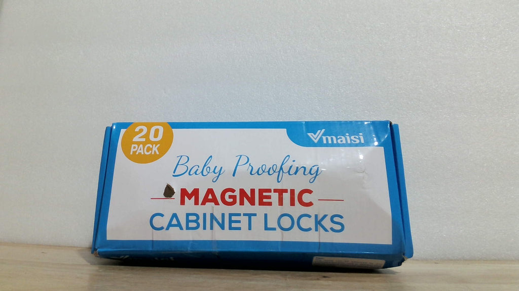 Paquete de 20 cierres magnéticos para armarios a prueba de bebés - Pestillos para cajones y armarios a prueba de niños Vmaisi - Fácil instalación con adhesivo