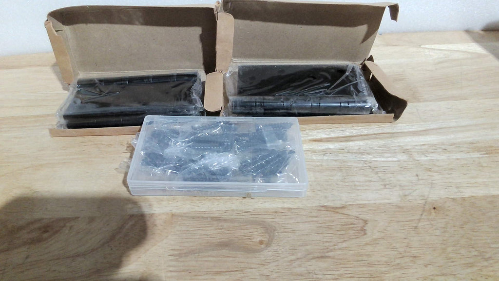 Yaocom 6 piezas Bisagras para puerta de 4'' con rodamiento de bolas, acero inoxidable, bisagras resistentes, bisagra para puerta exterior de 4 x 4 pulgadas (esquinas cuadradas, negro)