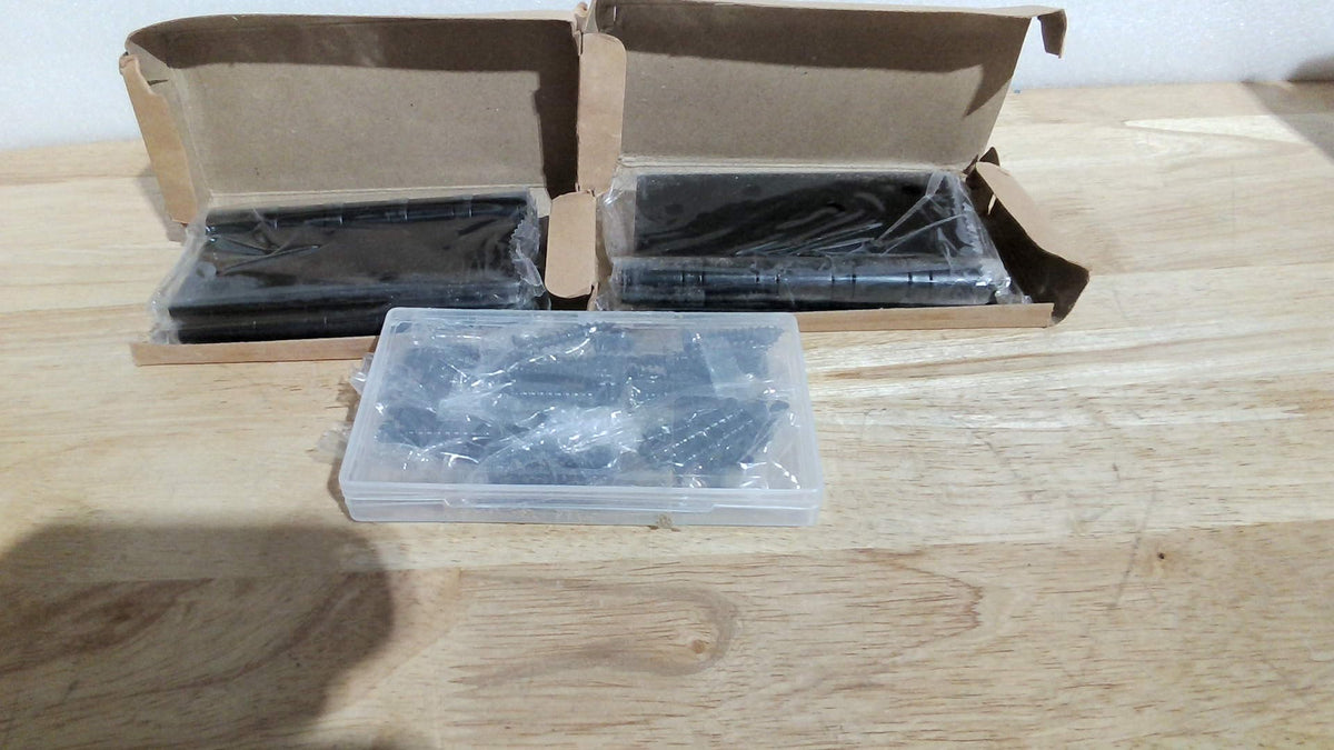 Yaocom 6 piezas Bisagras para puerta de 4'' con rodamiento de bolas, acero inoxidable, bisagras resistentes, bisagra para puerta exterior de 4 x 4 pulgadas (esquinas cuadradas, negro)