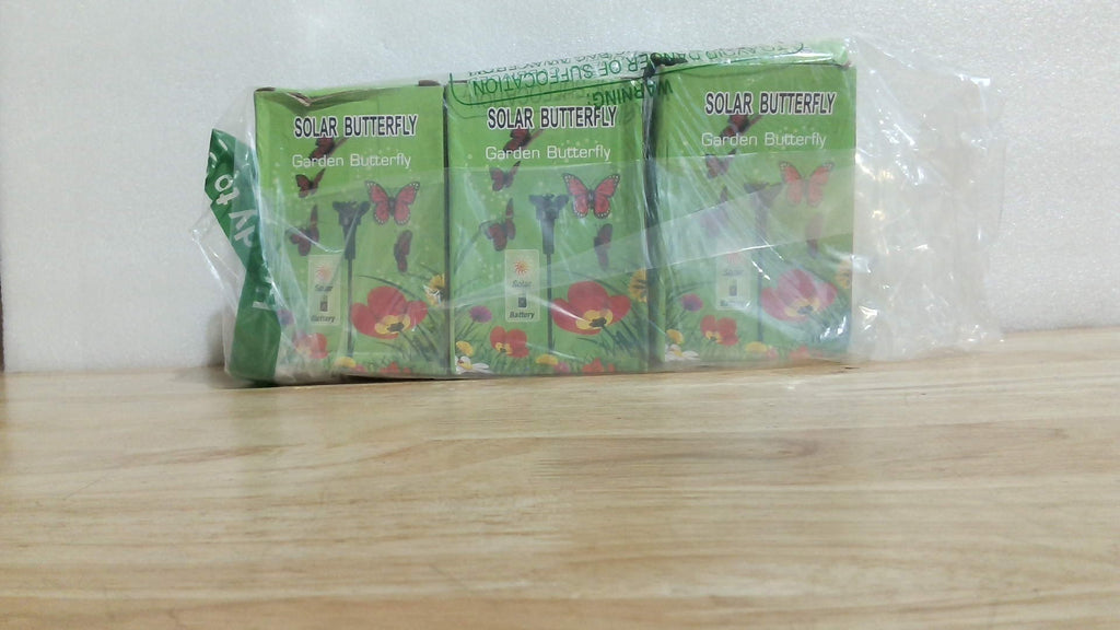 Tujoe 3 Estacas de jardín con mariposas decorativas, mariposas voladoras solares que revolotean, resistentes al agua, para decoración de exteriores, jardines y caminos, también funcionan con pilas (rosa).