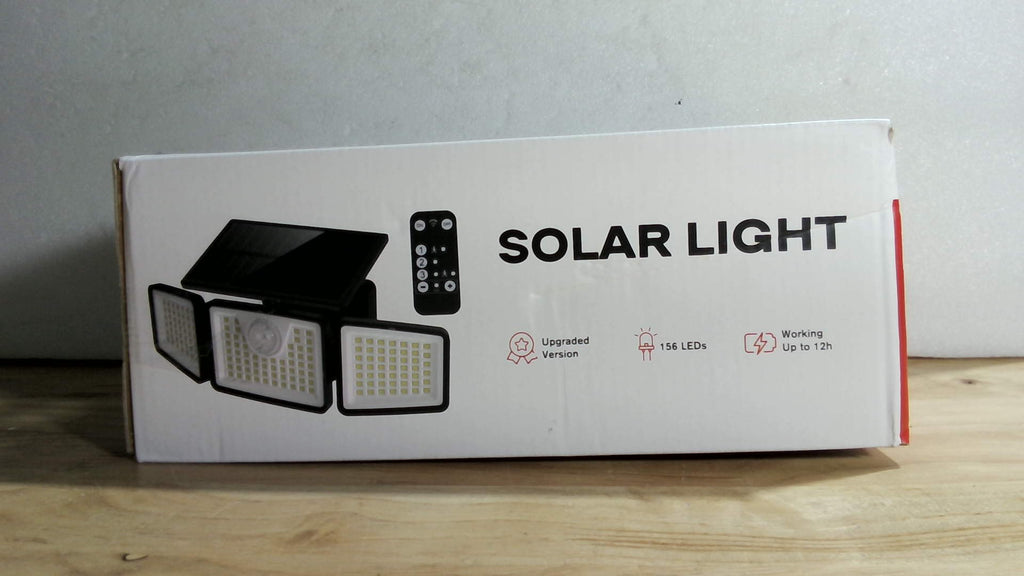 Luces solares exteriores daphino de 2500 lúmenes con sensor de movimiento, 3 cabezales, ángulo amplio de 270°, alumbrado público, iluminación de seguridad impermeable IP65 con 3 modos (control remoto, 2 unidades).