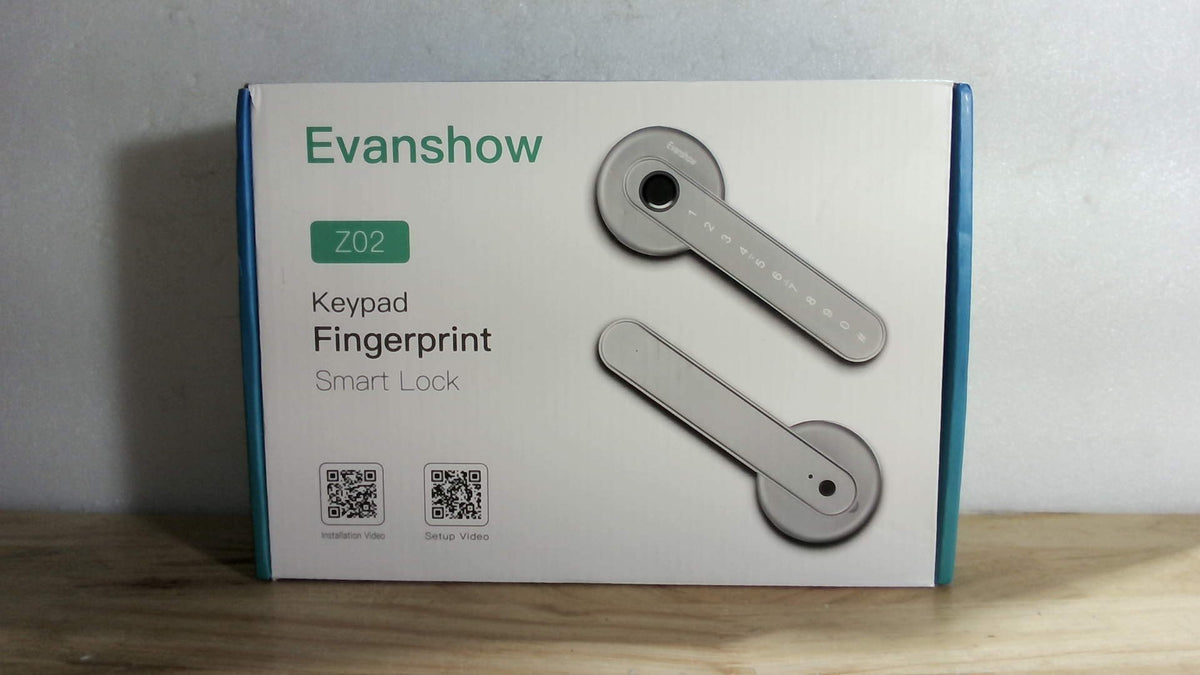 Cerradura de puerta biométrica Evanshow con huella dactilar y teclado de entrada sin llave, cerraduras para dormitorios, hogar, hotel, oficina y apartamento (color plata).