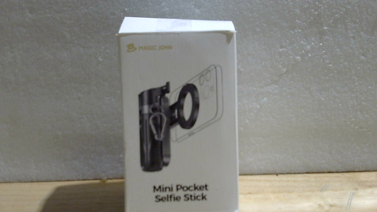 Trípode para teléfono MAGIC JOHN con 2 luces para selfies, palo selfie portátil de bolsillo para iPhone MagSafe, palo selfie con control remoto desmontable para fotografía, transmisión en vivo y grabación de video.
