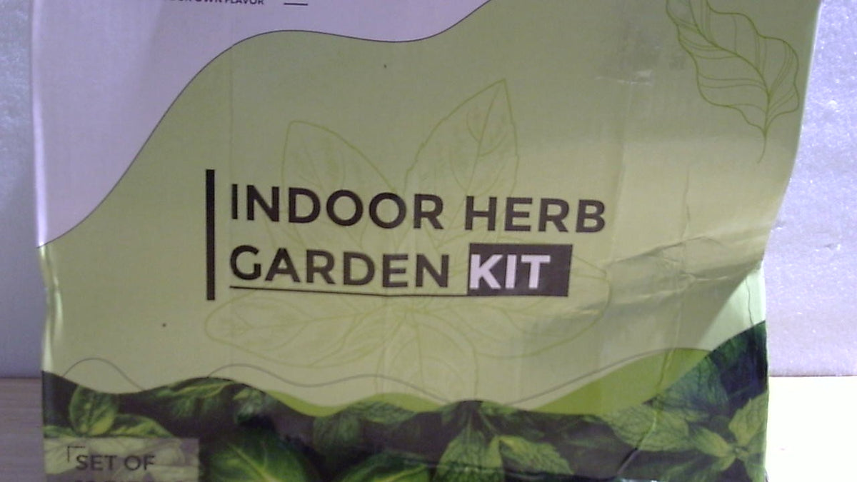 Kit de jardinería de interior JNGROW: macetas con drenaje, regadera y herramientas. Ideal para colocar en el alféizar de la ventana. Regalo moderno para el hogar y la cocina. Color negro.