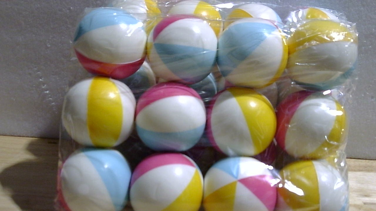 Jerify 24 Mini Pelotas Antiestrés de Playa de 6,35 cm (2,5 pulgadas) de Espuma PU, Mini Pelotas Inflables Arcoíris, Juguetes para Niñas y Niños, Fiestas de Cumpleaños en la Playa, Fiestas Hawaianas, Juegos Acuáticos de Verano (Color Brillante)