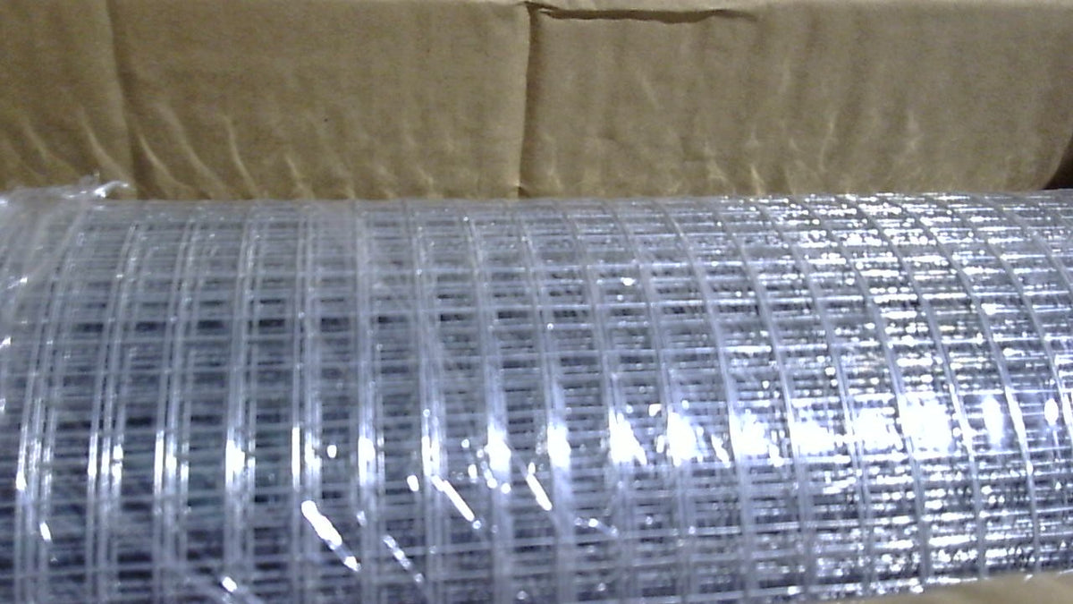 Malla metálica de 40,6 cm x 15,2 m (16" x 50') - Malla de alambre para gallinero soldada de alta resistencia de calibre 19 y 1,27 cm (1/2 pulgada), malla galvanizada en caliente para cercas de gallineros y jardines.