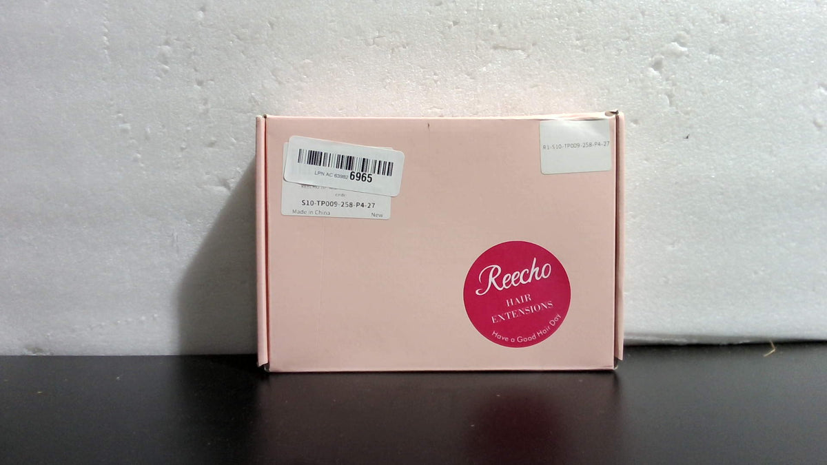 REECHO Prótesis capilar de 25 cm (10") de cabello humano real para mujeres con cabello fino, postizo con clip para volumen instantáneo y cobertura de raíces grises. Peluca de cabello natural Wiglett, color marrón medio mezclado con rubio miel.