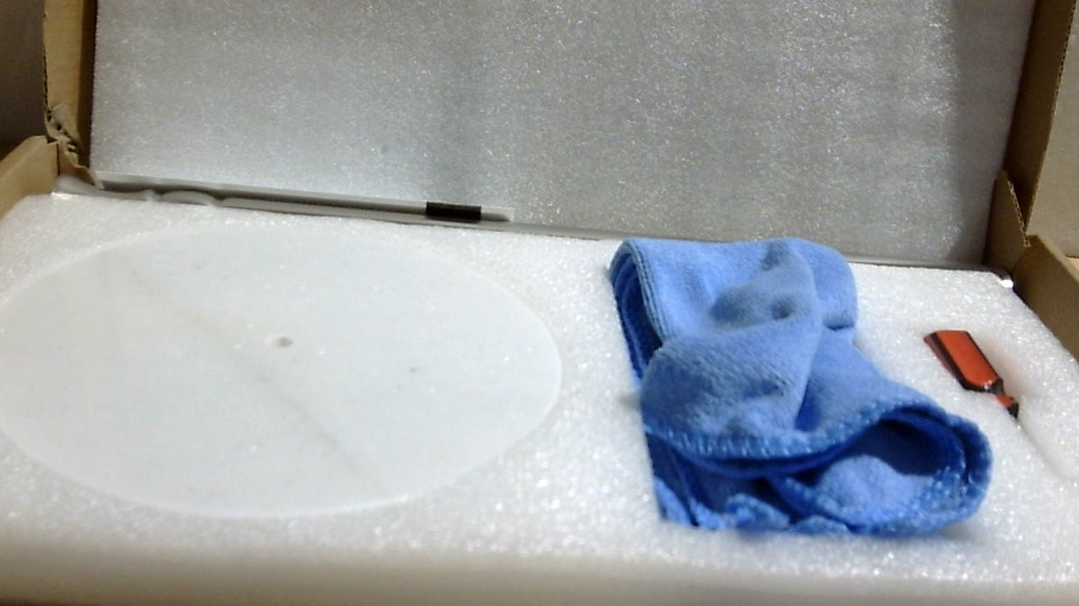 Soporte para rollos de papel de cocina Siwil, para usar con una sola mano, para encimera, con base de mármol resistente, no se vuelca (mármol, níquel cepillado).
