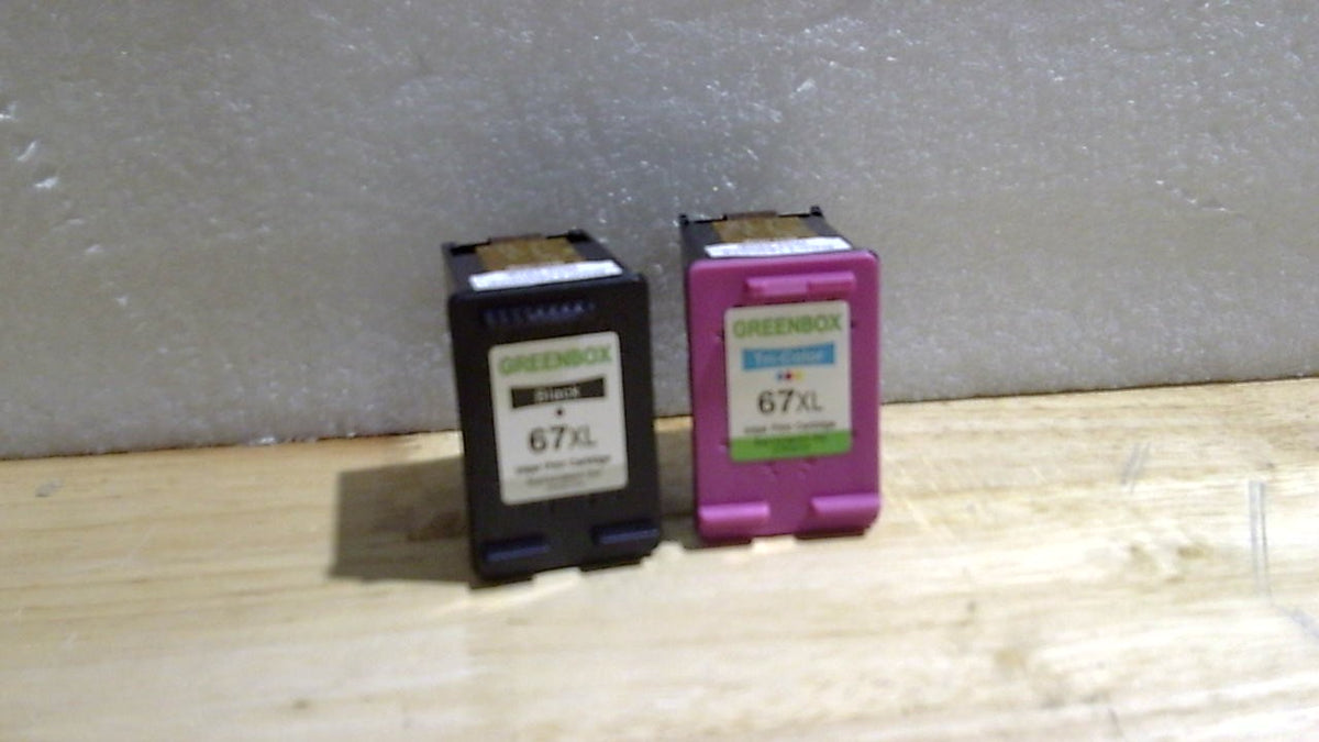 Cartuchos de tinta 67XL, combinación negro/color, repuesto para HP 67 XL. Cartucho de tinta 67XL para impresoras DeskJet 4155e, 2734e, 4100e, 2855e, 4255e, 2700, 2755e, 2700e, Envy 6055e, 6000, 6455e, 6400. Tinta para impresora 67 (paquete de 2).