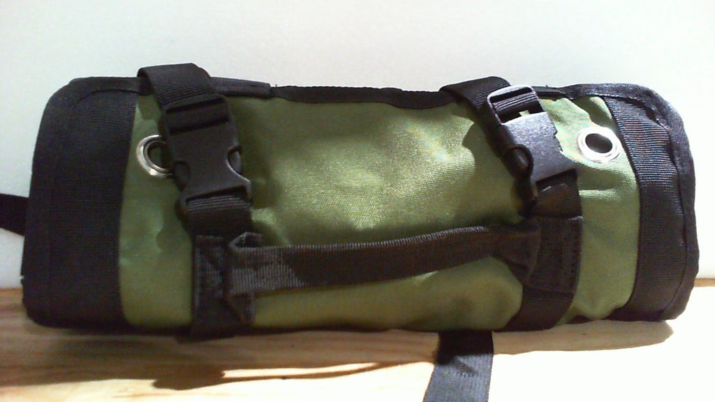 Bolsa de herramientas enrollable plegable portátil AASTT, bolsa organizadora de herramientas resistente con 5 compartimentos y 2 bolsillos desmontables para guardar herramientas, bolsa enrollable impermeable para herramientas, ideal como regalo para