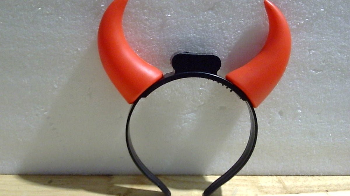 Diademas luminosas con forma de cuernos de diablo rojos grandes de FlashingBlinkyLights