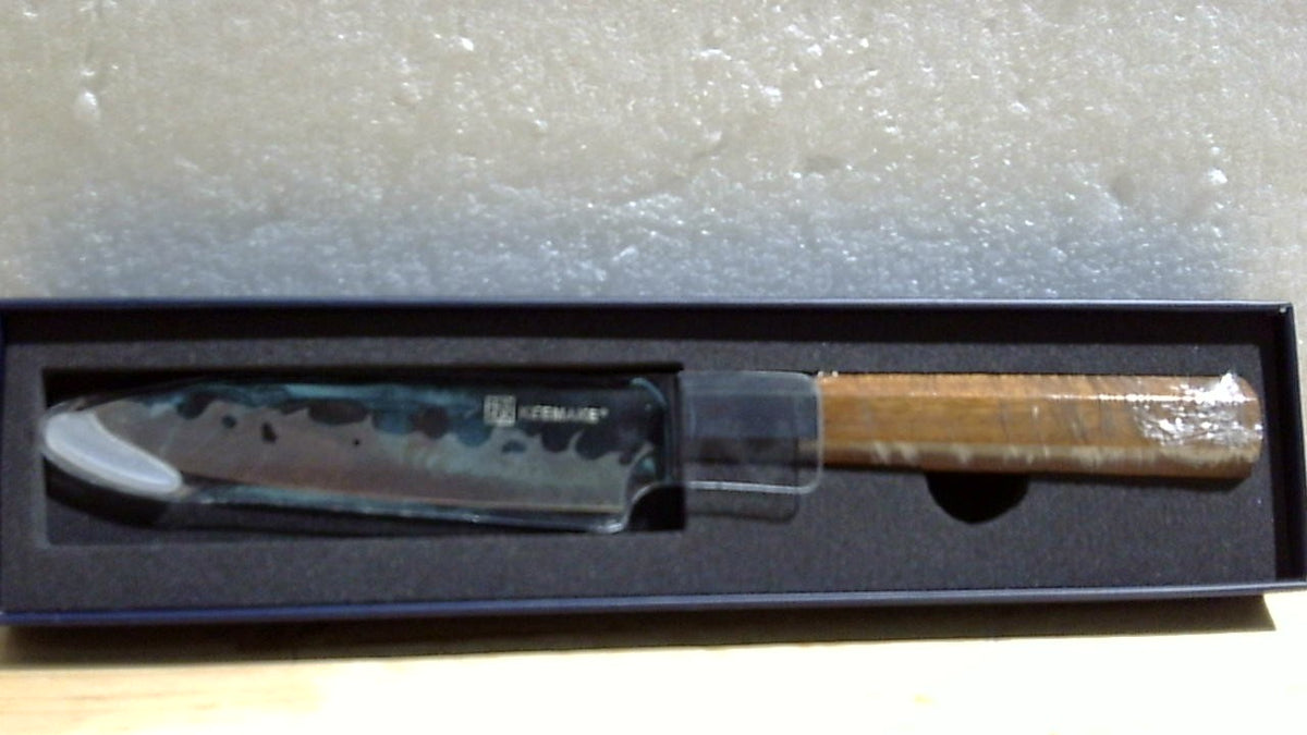 Cuchillo pelador KEEMAKE japonés de 11,4 cm (4,5 pulgadas), cuchillo de cocina pequeño, cuchillo de fruta afilado de acero inoxidable 440C japonés con mango de madera octogonal, cuchillos multiusos.