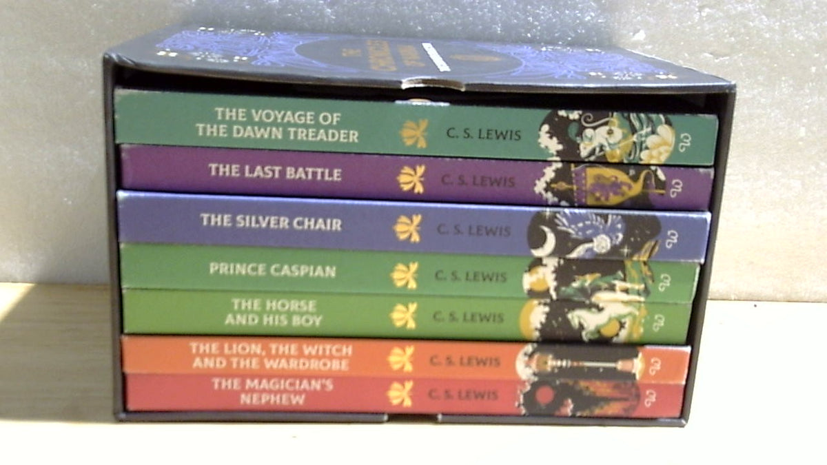 Colección de 7 libros de Las Crónicas de Narnia de C. S. Lewis (El sobrino del mago, El león, la bruja y el armario, El caballo y el muchacho, El príncipe Caspian, La travesía del Viajero del Alba y más).