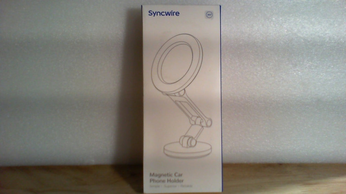 Soporte magnético para coche Syncwire compatible con MagSafe para salpicadero y pantalla Tesla [Totalmente metálico] Soporte magnético para teléfono, [Tres ejes flexibles] Rotación de 360° Soporte para coche con imanes potentes Soporte para teléfono para
