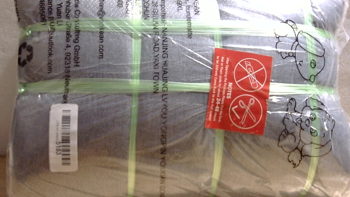 Cama elegante para perros VANKEAN para jaula - Reversible (fría y cálida), interior impermeable, soporte firme, lavable a máquina, de XXL a S, gris