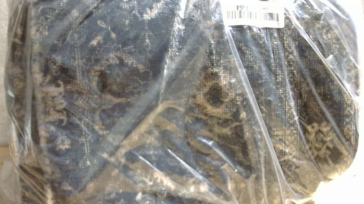 Alfombra lavable Schweek de 2x6, antideslizante, con estampado floral vintage en negro, alfombra de pasillo suave de pelo corto con efecto desgastado para pasillo, lavadero, dormitorio y sala de estar.
