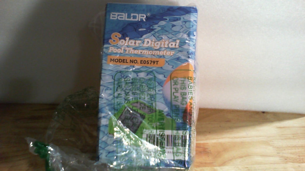 Termómetro flotante para piscinas BALDR de fácil lectura, termómetro digital solar para piscinas con dos pantallas grandes, medidor de temperatura del agua IPX7 para piscinas enterradas, elevadas y spas (azul oscuro).