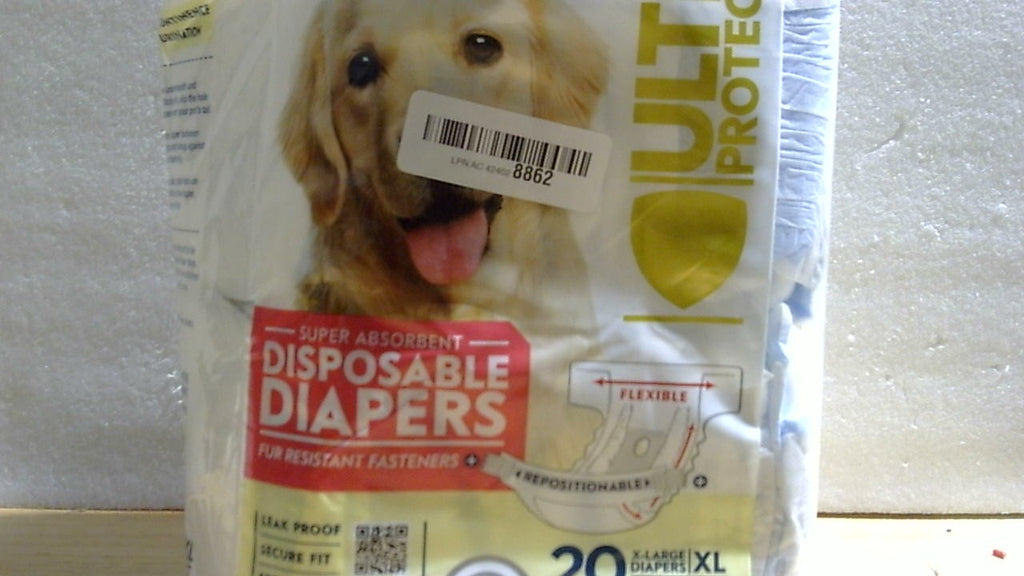 Pañales desechables para perras Paw Inspired, 20 unidades | Pañales para perras de ultra protección | Pañales para perras en celo, con micción incontrolable o incontinencia (Talla extragrande)