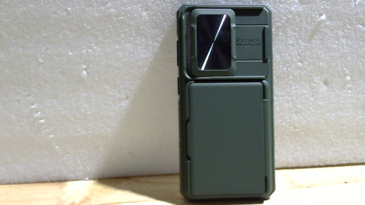 Funda SSLOTSCASE para Samsung Galaxy S26 con tarjetero, soporte, tapa deslizante para lente y base, funda protectora multifuncional tipo cartera para Samsung Galaxy S26 de 6.3'', color verde.