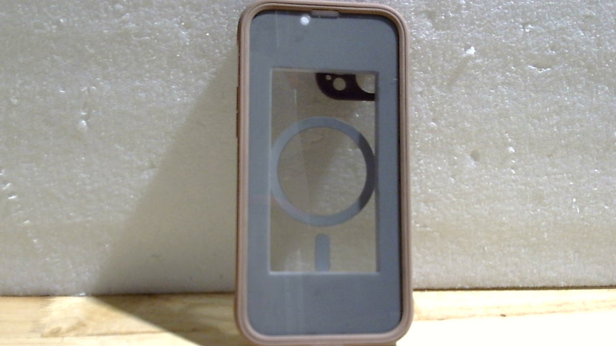 Funda BERFY para iPhone 13 Pro Max, compatible con MagSafe, protector de pantalla de privacidad integrado, protección de cámara, funda protectora integral a prueba de golpes de 6.7", color marrón transparente.