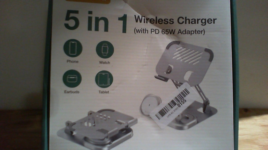 Estación de carga Meifigno 5 en 1 de 65 W para múltiples dispositivos Apple, con soporte de carga rápida por cable de 30 W para iPad/tableta, cargador inalámbrico plegable con diseño MagSafe para iPhone 17 16 /iWatch/AirPods