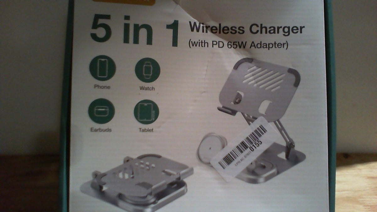 Estación de carga Meifigno 5 en 1 de 65 W para múltiples dispositivos Apple, con soporte de carga rápida por cable de 30 W para iPad/tableta, cargador inalámbrico plegable con diseño MagSafe para iPhone 17 16 /iWatch/AirPods