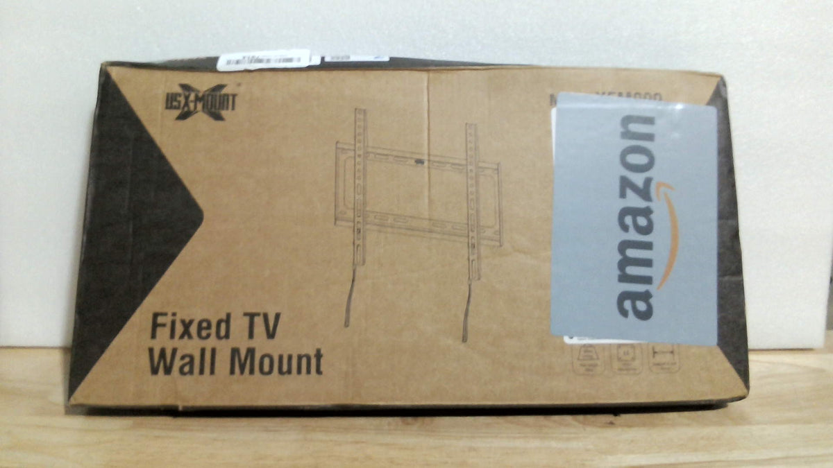 Soporte de pared fijo para TV USX MOUNT de perfil bajo para la mayoría de televisores LED, LCD y de pantalla plana de 26 a 55 pulgadas, soporte de montaje para TV con VESA de hasta 400 x 400 mm y capacidad de carga de 45 kg, y soporte para TV que ahorra