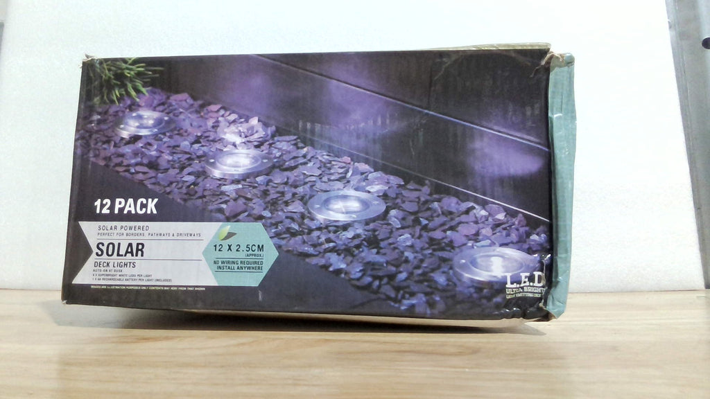 Luces solares OULONGER de 4,6 pulgadas para exteriores, impermeables, paquete de 12 luces solares para exteriores, luces solares para jardín, iluminación paisajística para patio, sendero, césped, terraza, entrada de vehículos y camino (luz blanca).