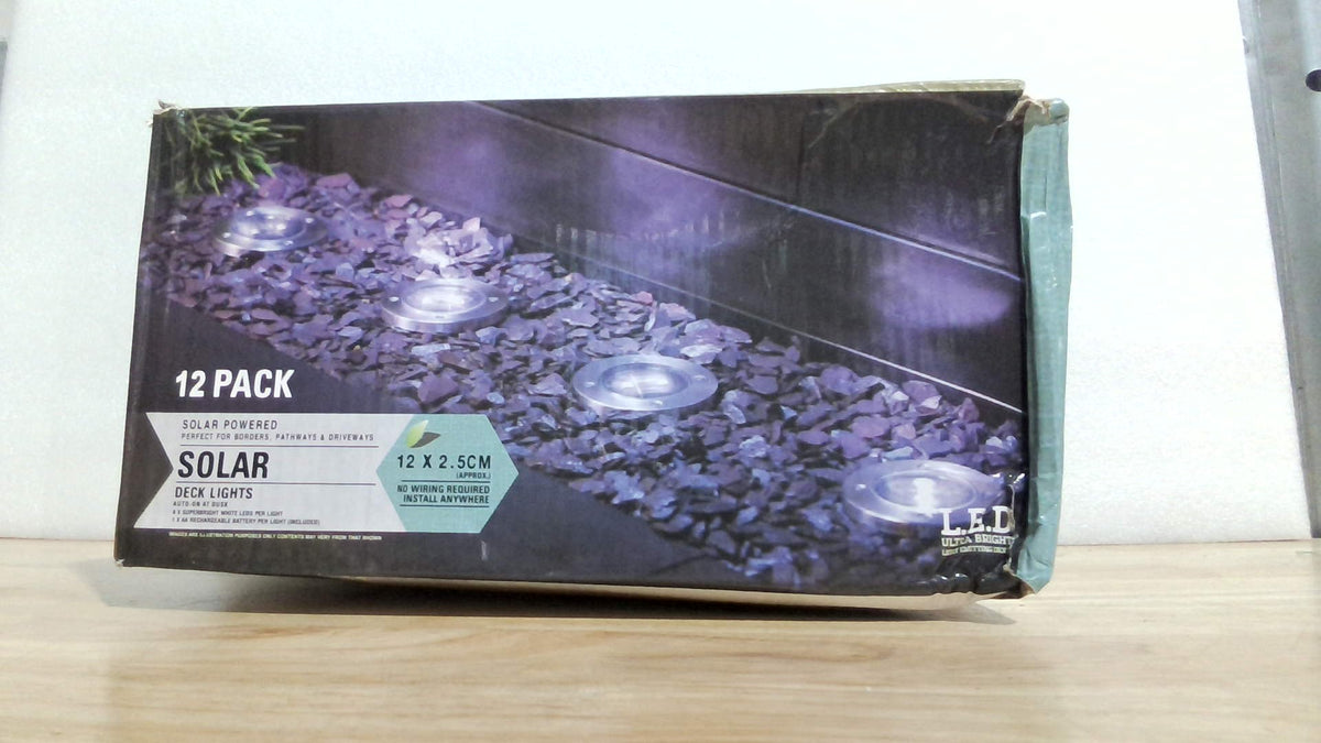 Luces solares OULONGER de 4,6 pulgadas para exteriores, impermeables, paquete de 12 luces solares para exteriores, luces solares para jardín, iluminación paisajística para patio, sendero, césped, terraza, entrada de vehículos y camino (luz blanca).