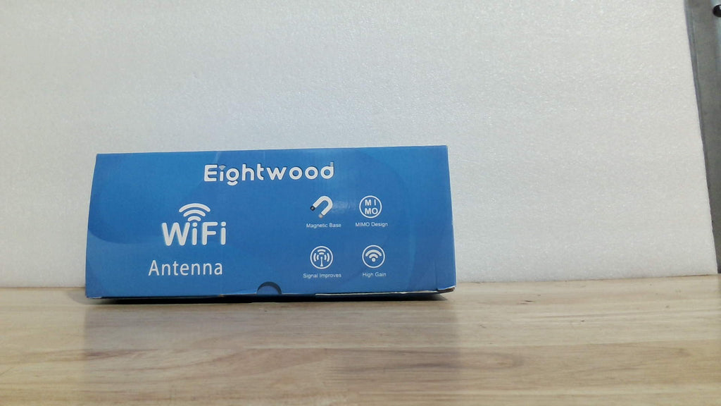 Antena WiFi 6E Eightwood de 9 dBi, triple banda (6 GHz, 5 GHz, 2,4 GHz), con base magnética, para PC de escritorio, tarjeta PCIe Bluetooth, placa base para juegos y router WiFi 6E.