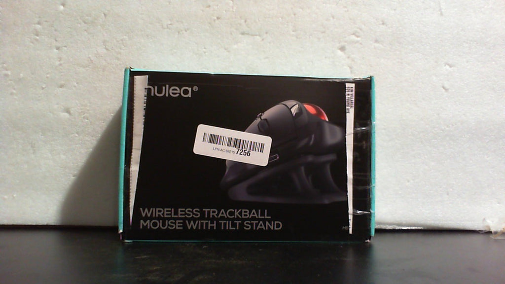Ratón inalámbrico con trackball Nulea M511, recargable, ergonómico, con control para el pulgar y soporte inclinable, seguimiento suave y preciso, conexión para 3 dispositivos (Bluetooth o receptor USB), para PC/Mac/portátil - Rojo
