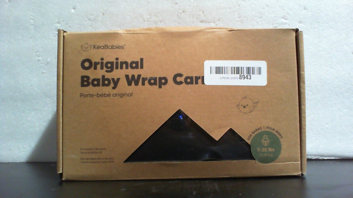 Portabebés tipo fular KeaBabies - Todo en 1. Portabebés original para recién nacidos y niños pequeños. Fácil de usar, manos libres para crear vínculos con el bebé. Ligero y transpirable. (Negro de moda).