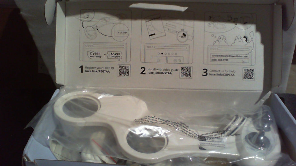 LUXE Bidet NEO 320 - Agua caliente, doble boquilla, autolimpiante, accesorio de bidé no eléctrico para asiento de inodoro, presión de agua ajustable, lavado posterior y femenino (blanco)