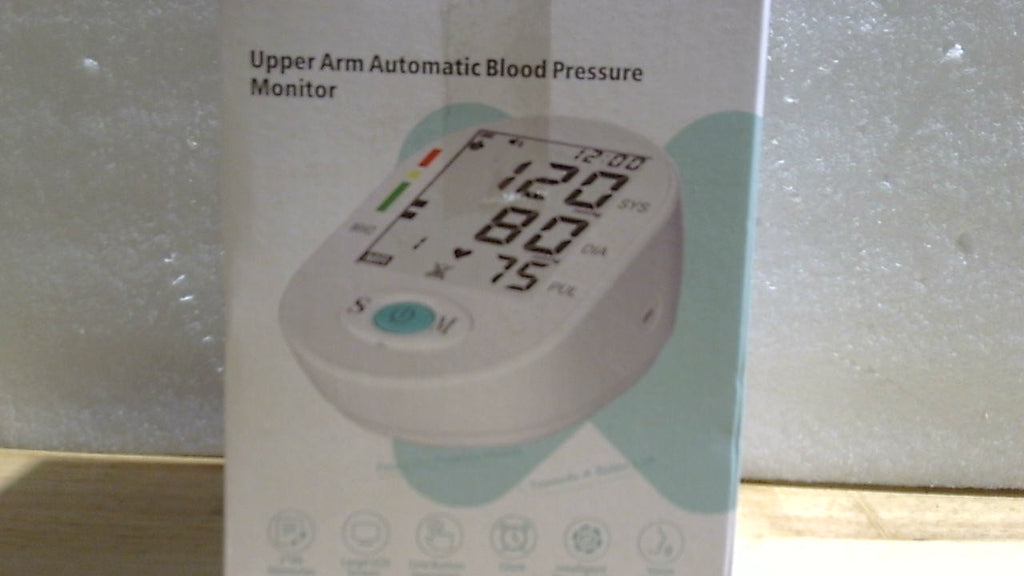 Monitor de presión arterial, tensiómetro con brazalete grande para el brazo de 8,7 a 17,3 pulgadas, pantalla grande, 198 memorias para 2 usuarios (blanco y negro).