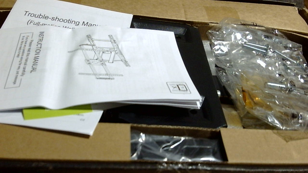 Soporte de pared para TV USX Mount con certificación UL para televisores de 42" a 85", compatible con montantes de 16", 18" o 24", soporte de TV con movimiento completo, giro, inclinación y extensión, con brazos articulados dobles, VESA máximo de 600x400