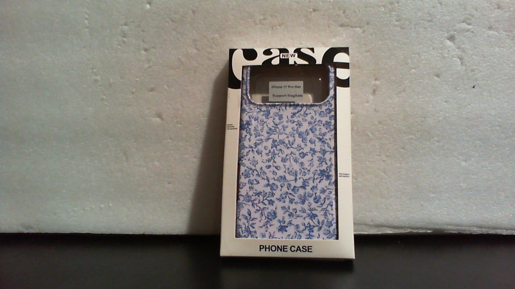 Funda Obbii compatible con iPhone 17 Pro Max [Compatible con MagSafe] - Funda protectora delgada de TPU suave y a prueba de golpes para teléfono de 6.9" (Azul Floral, iPhone 17 Pro Max 6.9")