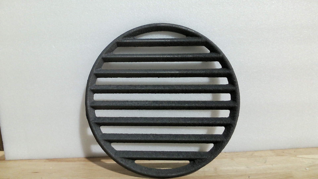 Rejilla inferior de hierro fundido OGANAZI - Rejilla redonda de 28 cm (11 pulgadas) para barbacoa, repuesto para parrilla de carbón de alta temperatura, piezas para parrilla, rejilla para chimenea, accesorios para barbacoa y fogatas.