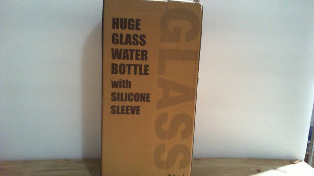 botella de agua de vidrio de gran capacidad con funda de silicona de 1.8L