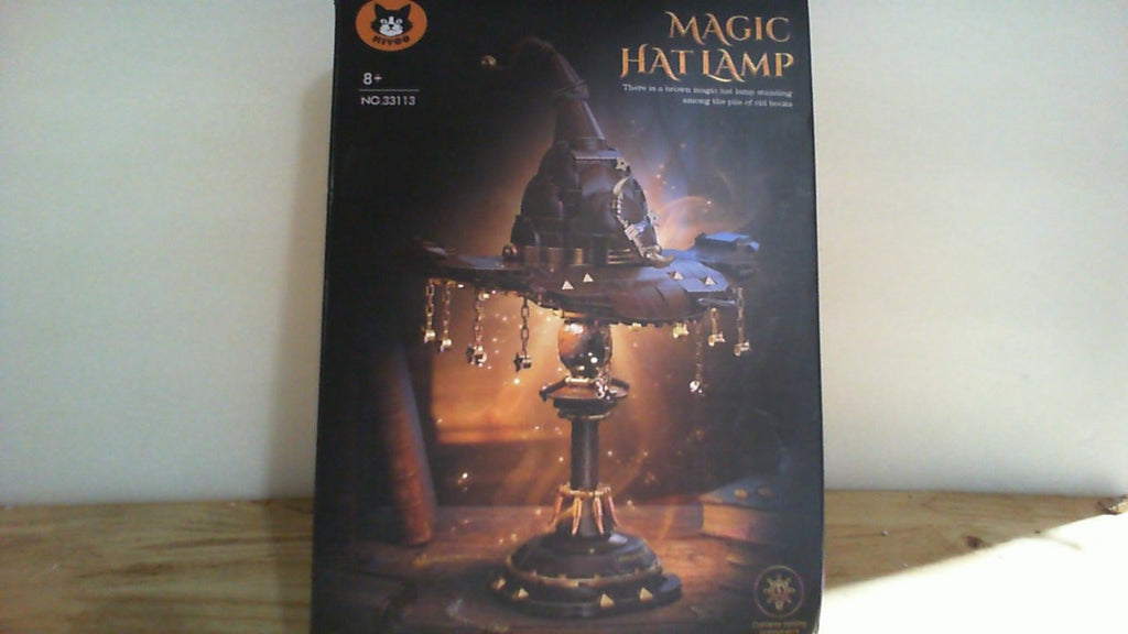 Set de construcción de lámpara con sombrero mágico Fitaiengal compatible con Lego: 698 piezas. Kit de luz nocturna con estrellas marrones y doradas. Decoración gótica para escritorio y regalo de academia mística para adultos y adolescentes mayores de 12