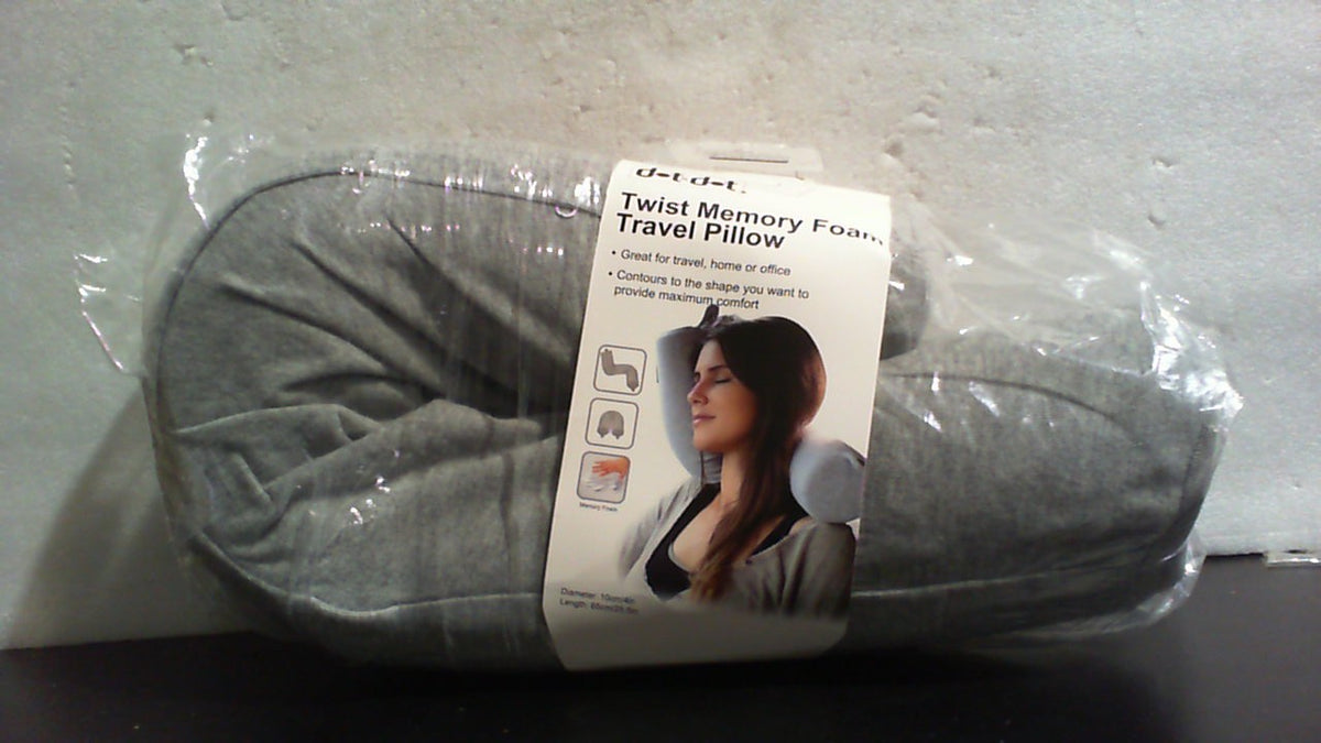 Almohada de viaje Dot&Dot Twist de espuma viscoelástica para avión, coche y hogar, almohada cervical de viaje para dormir, almohada de avión para soporte de cuello, barbilla, zona lumbar y piernas, almohada cervical ajustable y flexible